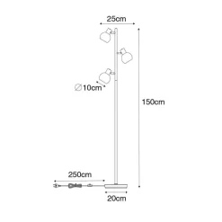 QAZQA vloerlampen vidro zwart e14 Best