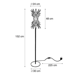 QAZQA vloerlampen wesley goudkleurig e27 New
