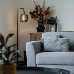 QAZQA vloerlampen zuzanna grijs e27