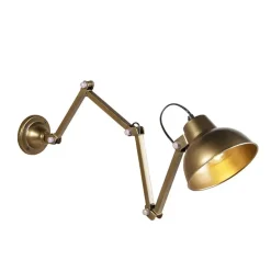 QAZQA wandlampen avon bruin e27