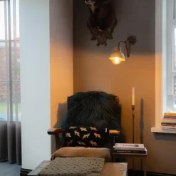 QAZQA wandlampen avon bruin e27