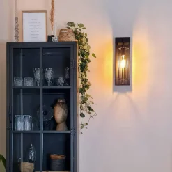 QAZQA wandlampen balenco wazo zwart e27