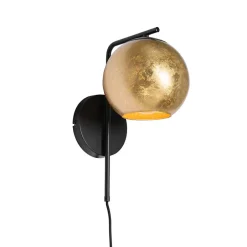 QAZQA wandlampen bert goudkleurig e27 Sale