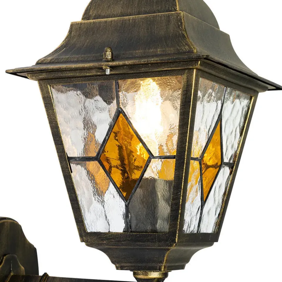 QAZQA wandlampen buiten antigua goudkleurig e27 Best