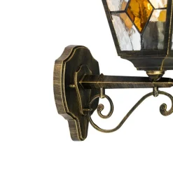 QAZQA wandlampen buiten antigua goudkleurig e27 Best