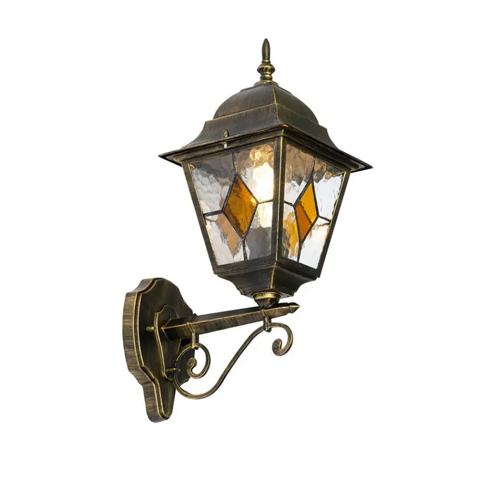 QAZQA wandlampen buiten antigua goudkleurig e27 Best