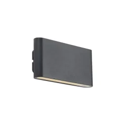 QAZQA wandlampen buiten batt zwart geïntegreerde led New