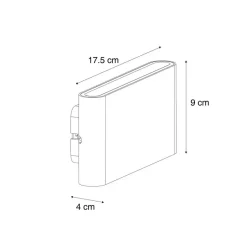 QAZQA wandlampen buiten batt zwart geïntegreerde led New