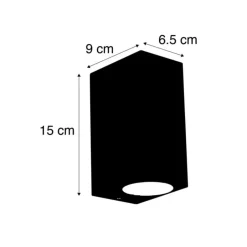 QAZQA wandlampen buiten baleno grijs gu10 Online