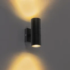 QAZQA wandlampen buiten duo zwart gu10 New