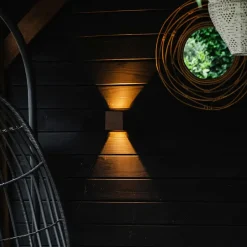 QAZQA wandlampen buiten edwin bruin geïntegreerde led Outlet