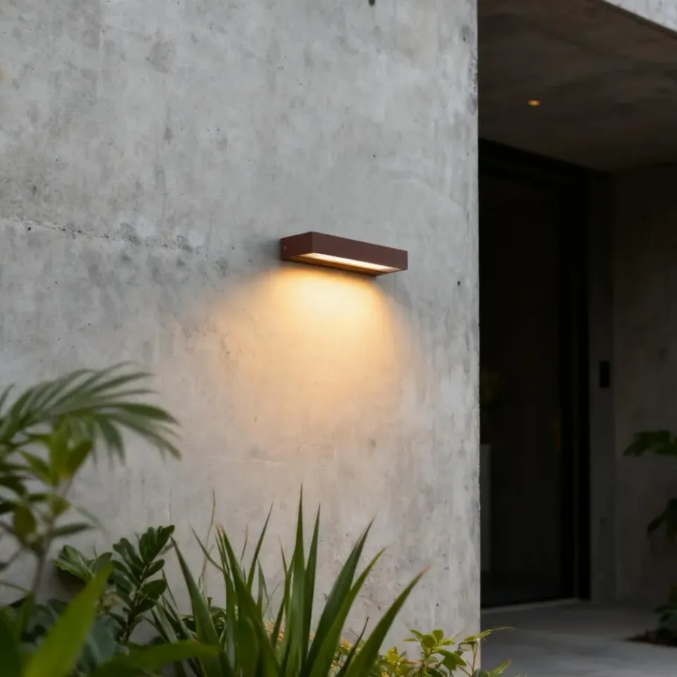 QAZQA wandlampen buiten hannah bronskleurig geïntegreerde led Clearance