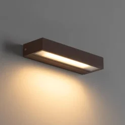 QAZQA wandlampen buiten hannah bronskleurig geïntegreerde led Clearance