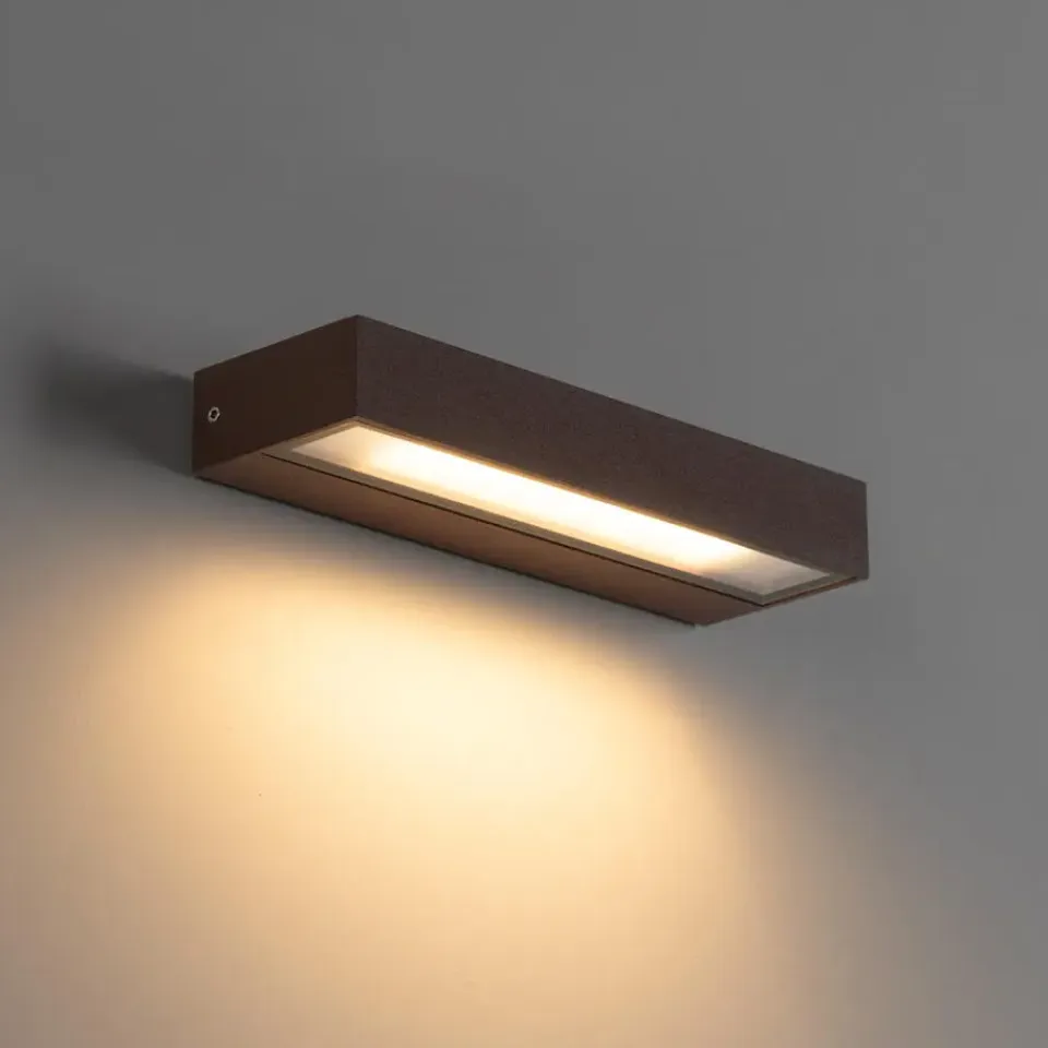 QAZQA wandlampen buiten hannah bronskleurig geïntegreerde led Clearance