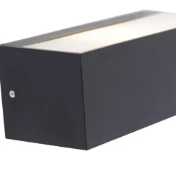 QAZQA wandlampen buiten houks zwart e27 Online