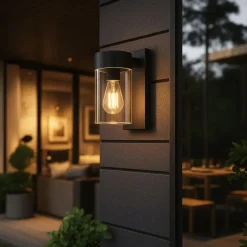 QAZQA wandlampen buiten jarra zwart e27 Discount