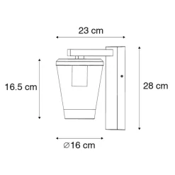 QAZQA wandlampen buiten joren zwart e27 Sale