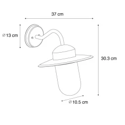 QAZQA wandlampen buiten kansas bronskleurig e27 Sale
