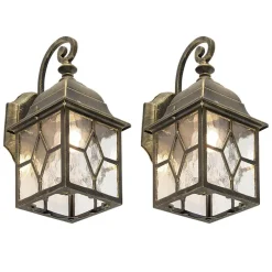 QAZQA wandlampen buiten london bruin e27 Outlet