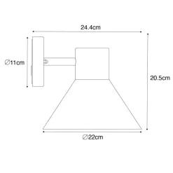 QAZQA wandlampen buiten natas bronskleurig e27 Sale