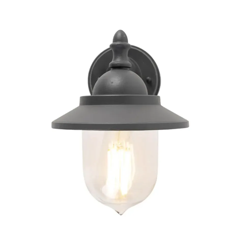 QAZQA wandlampen buiten oxford grijs e27 New