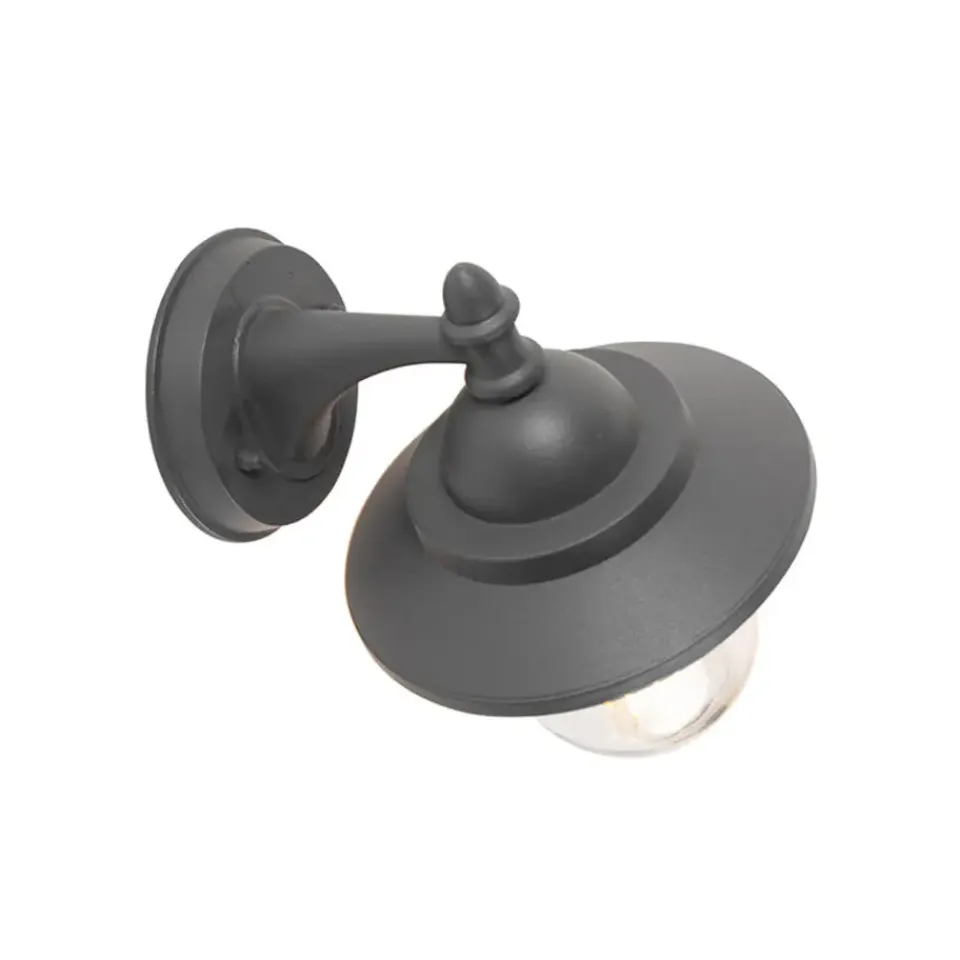 QAZQA wandlampen buiten oxford grijs e27 New