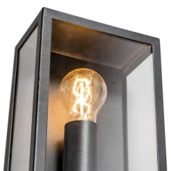 QAZQA wandlampen buiten rotterdam zwart e27 Online