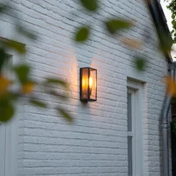 QAZQA wandlampen buiten rotterdam zwart e27 Sale