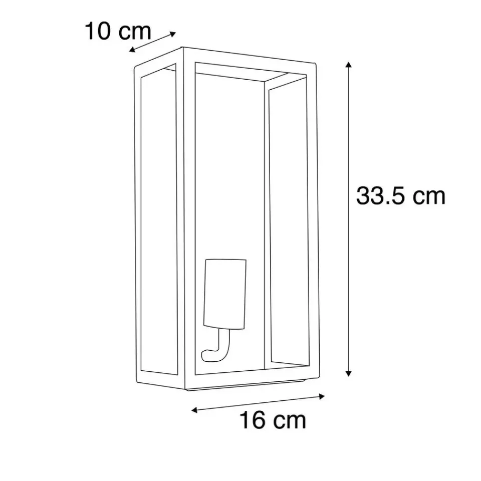 QAZQA wandlampen buiten rotterdam zwart e27 Sale