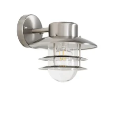 QAZQA wandlampen buiten shell zilverkleurig e27 Online