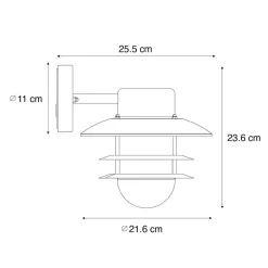 QAZQA wandlampen buiten shell bronskleurig e27 Discount