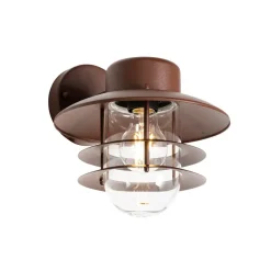 QAZQA wandlampen buiten shell bronskleurig e27 Discount