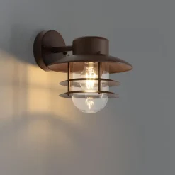 QAZQA wandlampen buiten shell bronskleurig e27 Discount