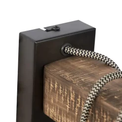 QAZQA wandlampen gallow zwart e27 Discount