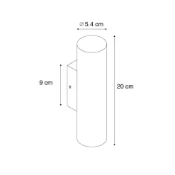 QAZQA wandlampen jeana crème gu10