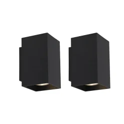 QAZQA wandlampen sandy zwart gu10 New