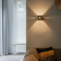 QAZQA wandlampen transfer groove bruin g9 New