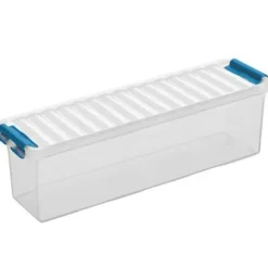 Sunware Q-line opbergbox 1,3L transparant blauw Outlet