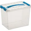 Sunware Q-line opbergbox 9L transparant blauw Discount