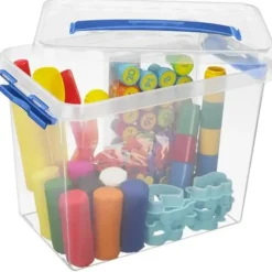 Sunware Q-line opbergbox 9L transparant blauw Discount