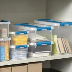 Sunware Q-line opbergbox 9L transparant blauw Discount