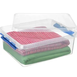 Sunware Q-line opbergbox 25L transparant blauw Clearance