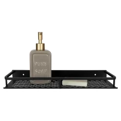 QUVIO Badkamer plankje Aluminium - Zwart - 40 cm New