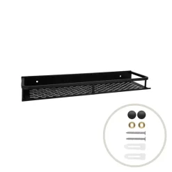 QUVIO Badkamer plankje Aluminium - Zwart - 40 cm New