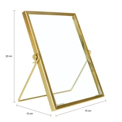 QUVIO Fotolijst staand - 15 x 20 cm - staal - Goud
