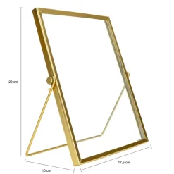 QUVIO Fotolijst staand - 17,5 x 23 cm - staal - Goud Discount