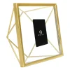 QUVIO Fotolijstje hexagon - 15 x 15 cm - staal - Goud