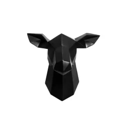 QUVIO Hert muurdecoratie - Zwart Hot