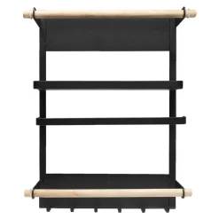 QUVIO Keukenrekje metaal met magneet - Zwart New