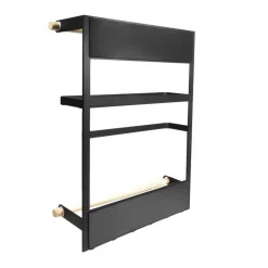 QUVIO Keukenrekje metaal met magneet - Zwart New